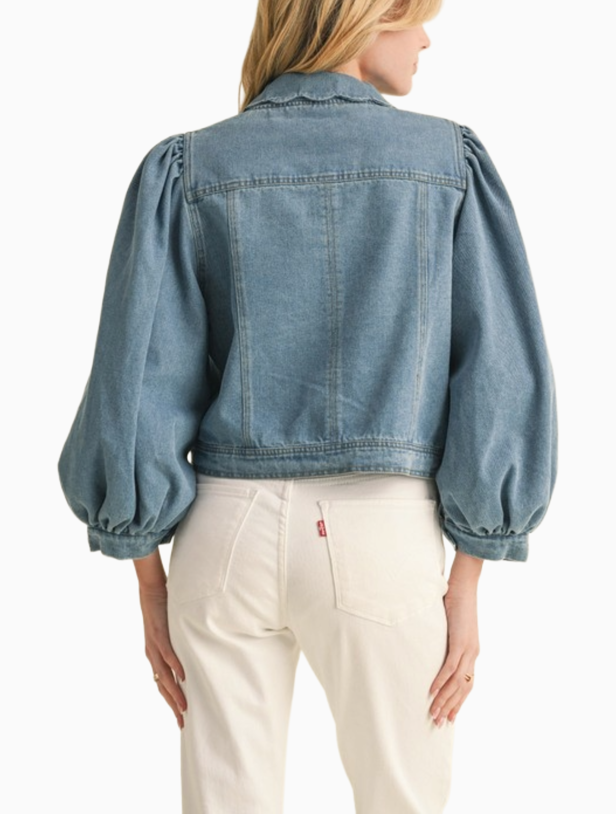 Saddler Denim Cropped Jacket