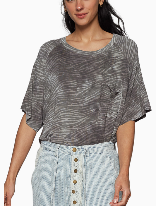 Foggy Zebra Top