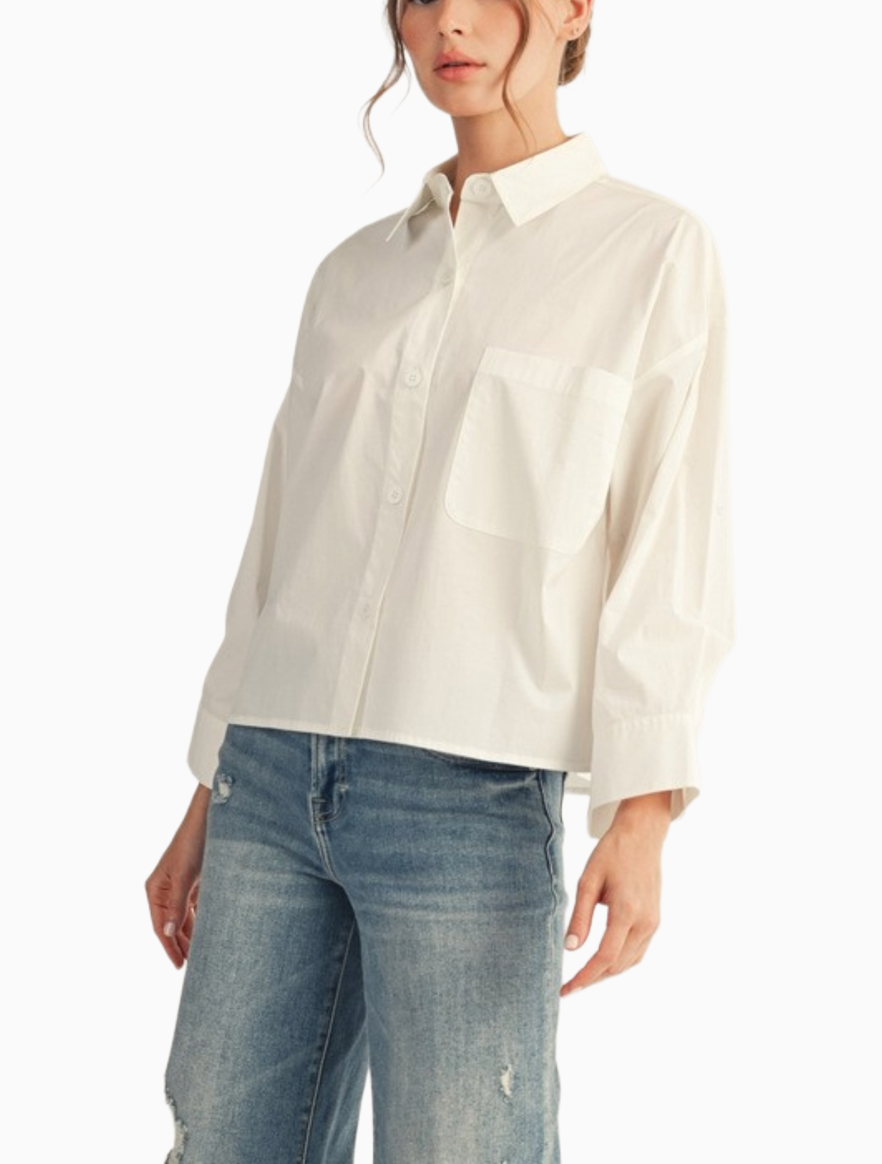 Multifold Button Down Top
