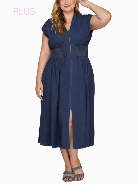 Reverie Denim Dress - Plus