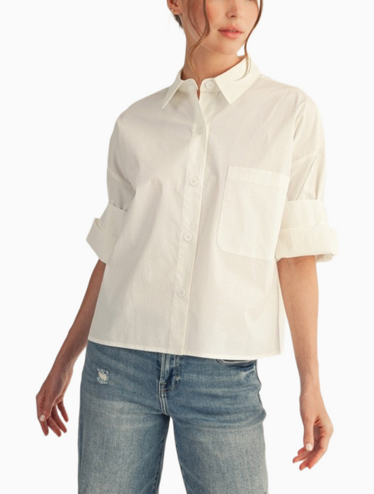 Multifold Button Down Top