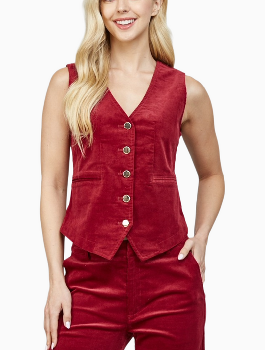 Welt Wine Corduroy Vest