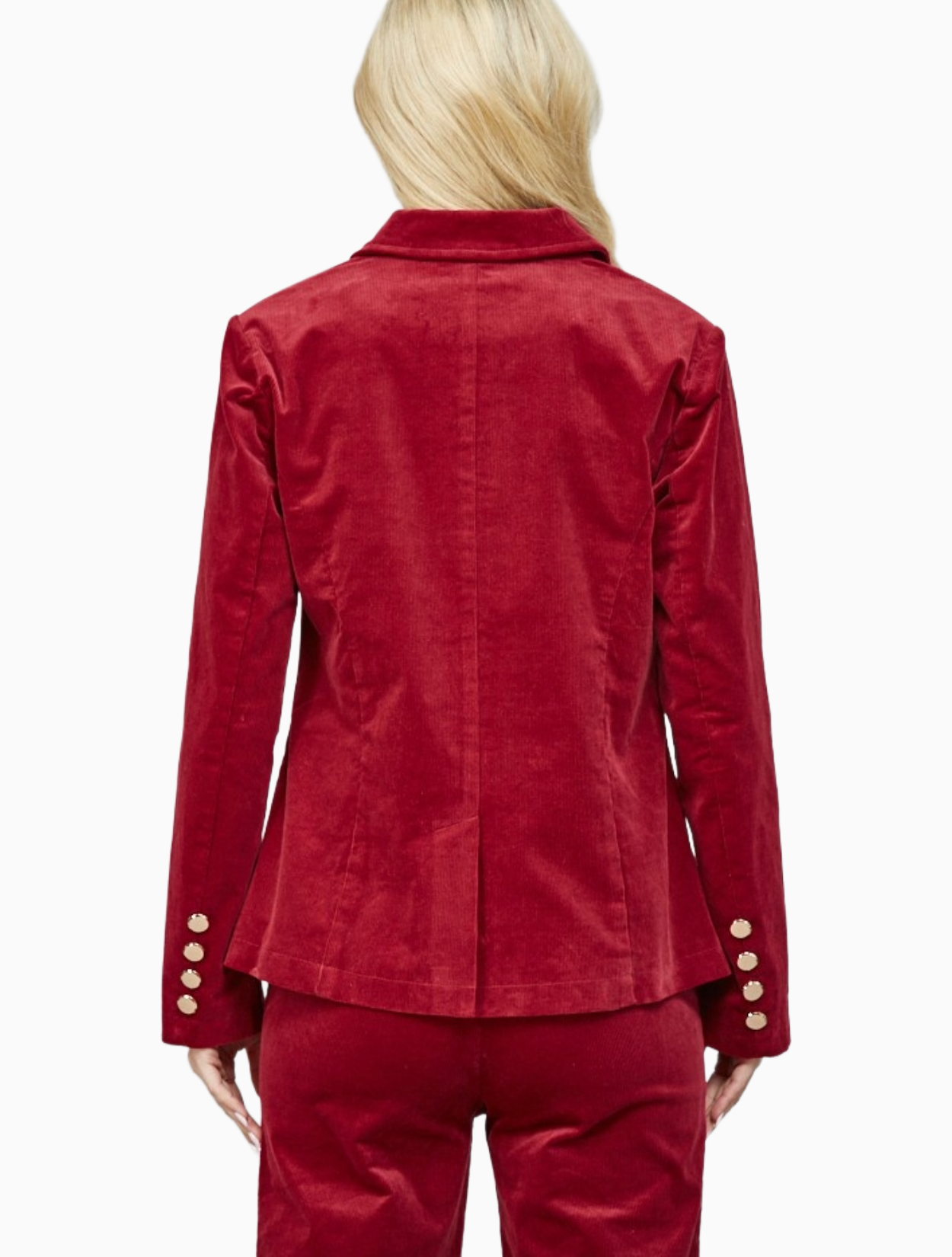 With Wine Corduroy Blazer