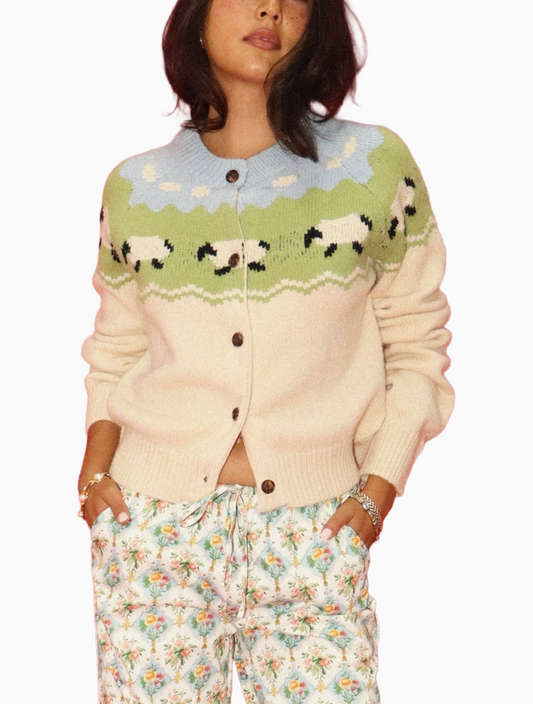 Sheep Cardigan Sweater