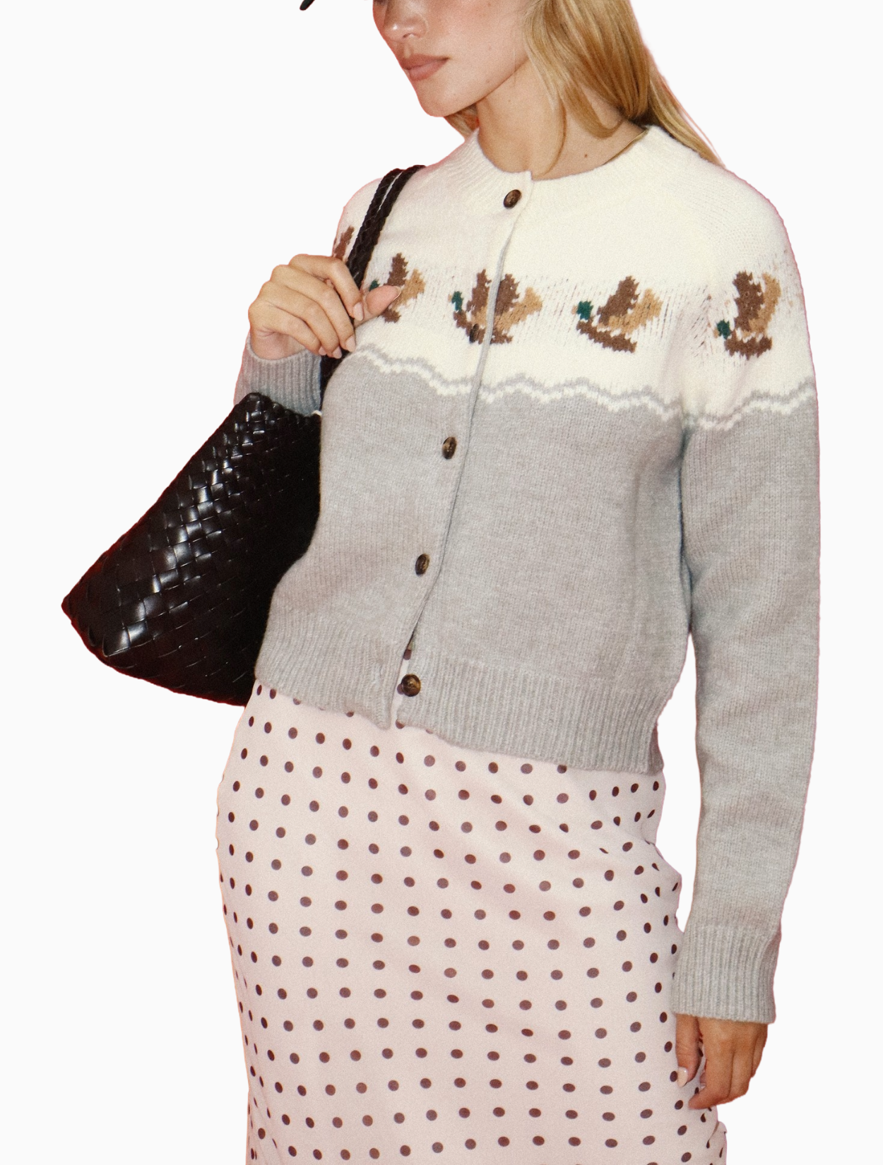Duck Cardigan Sweater