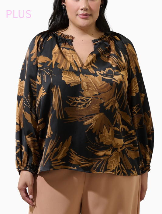 Midnight Tropics Top - Plus