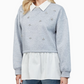 Twofer Rhinestone Pullover