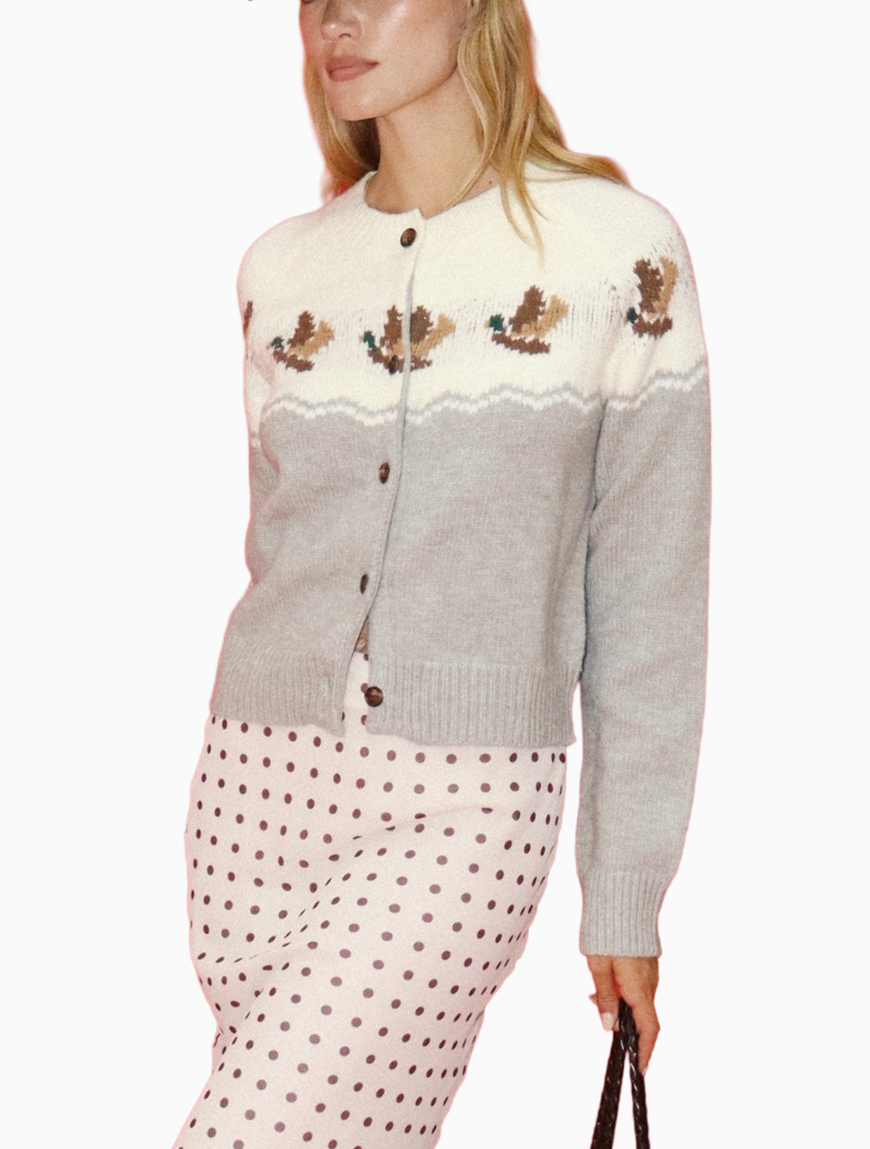 Duck Cardigan Sweater