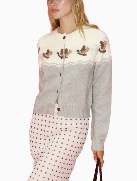 Duck Cardigan Sweater
