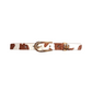 Classic Gold Buckle Genuine Hair Leather Belt
