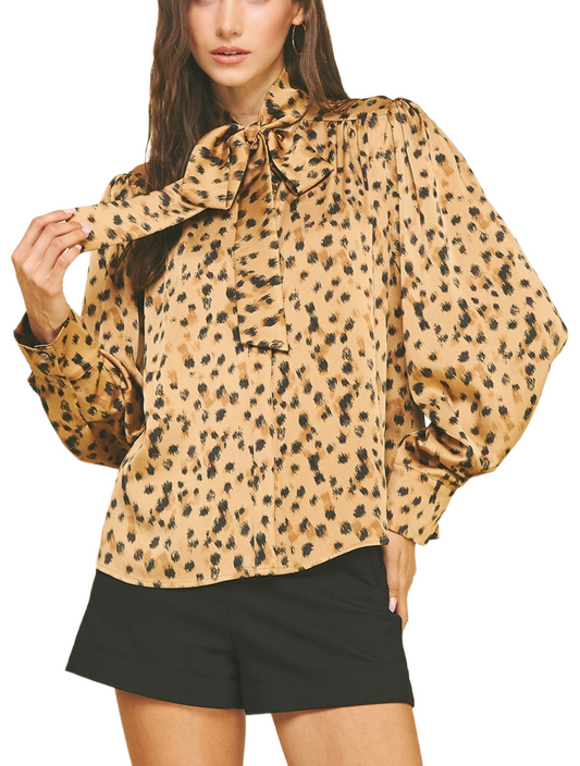 Cheetah Club Blouse