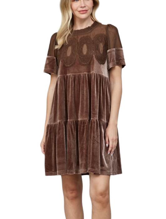 Choco Velvet Dress