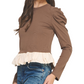 Serape Peplum Top