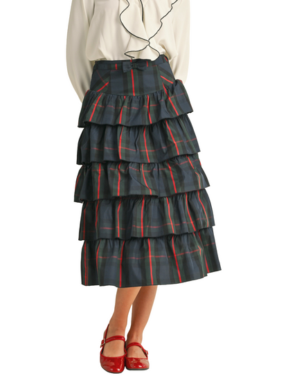 Unbridled Tiered Midi Skirt