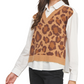 Panelling Leopard Top