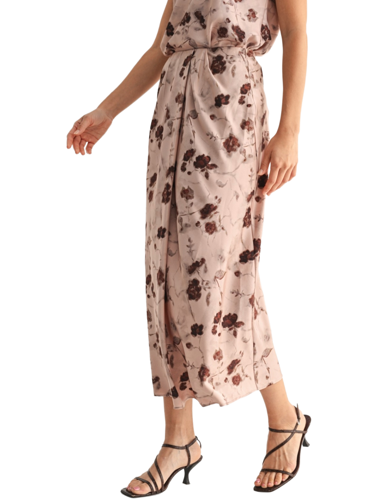 Driftwood Rose Midi Skirt