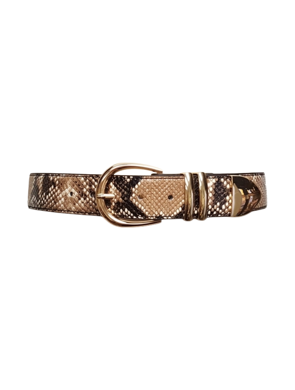 Shiny Gold Buckle Snake Set Belt