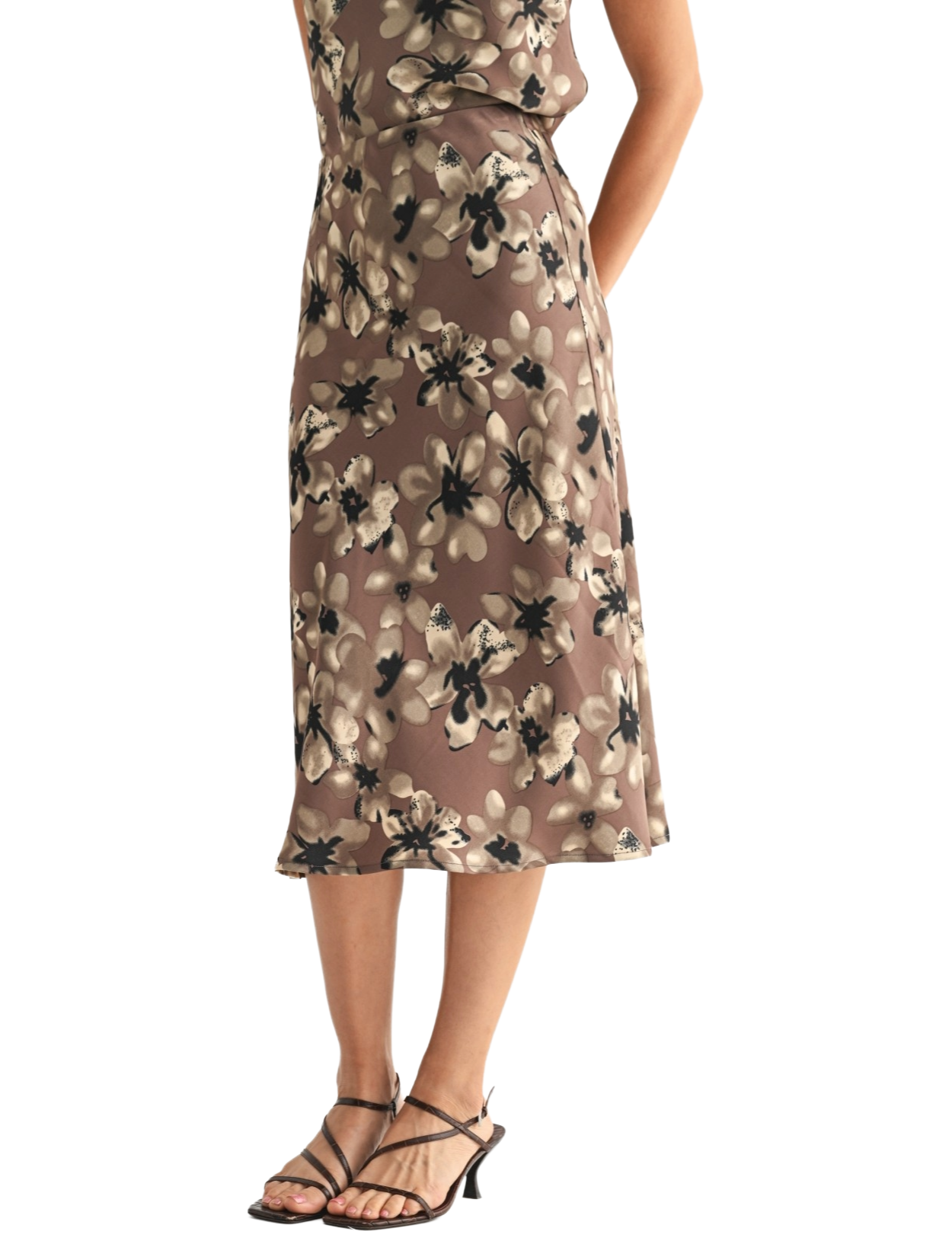 Rooted Mauve Midi Skirt