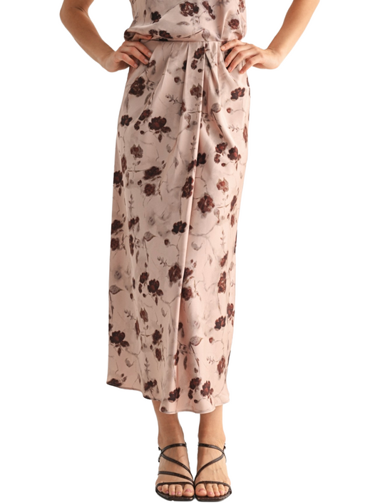 Driftwood Rose Midi Skirt