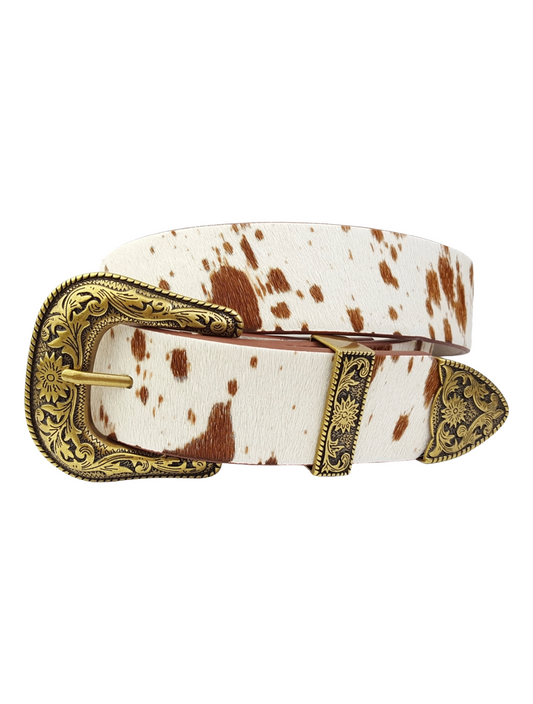 Genuine Brown Cow Leather Belt