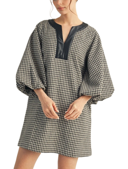 Portia Herringbone Dress