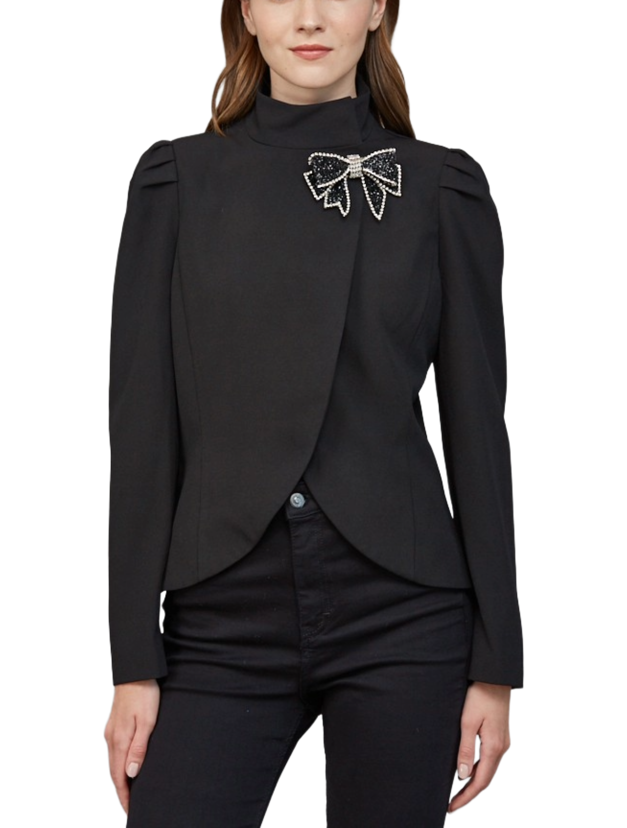 Beaded Bow Structure Jacket