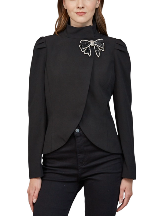 Beaded Bow Structure Jacket