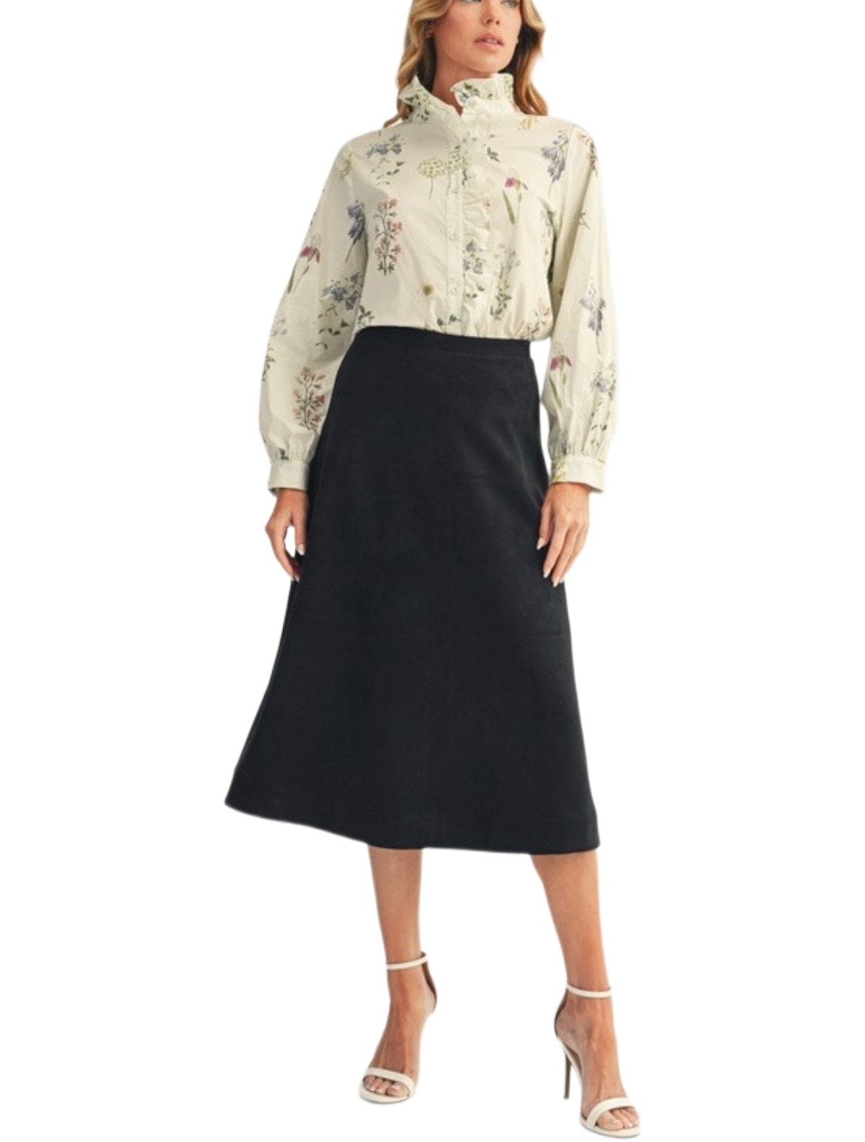 Ocelot Suede Skirt