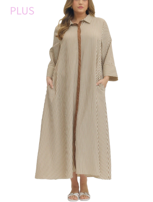 Bridleless Midi Dress - Plus