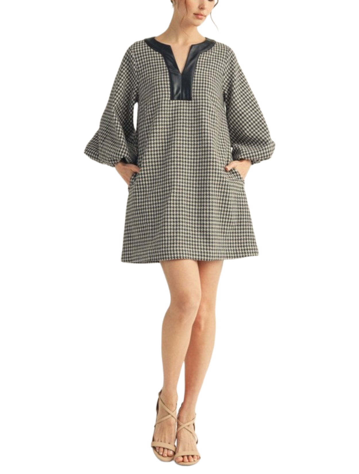 Portia Herringbone Dress