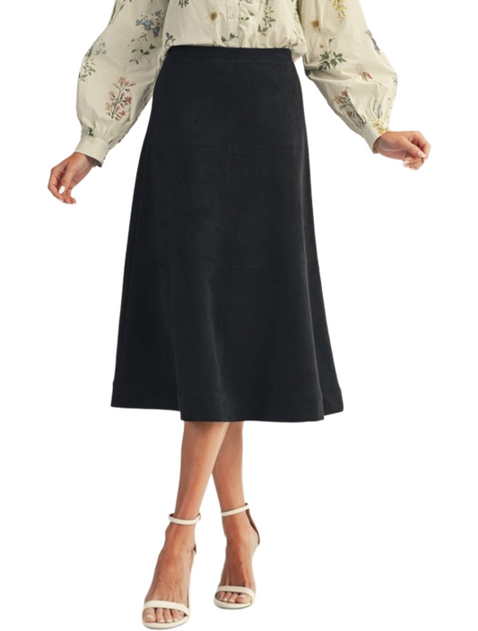 Ocelot Suede Skirt