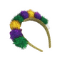 Mardi Gras Light Up PomPom Headband