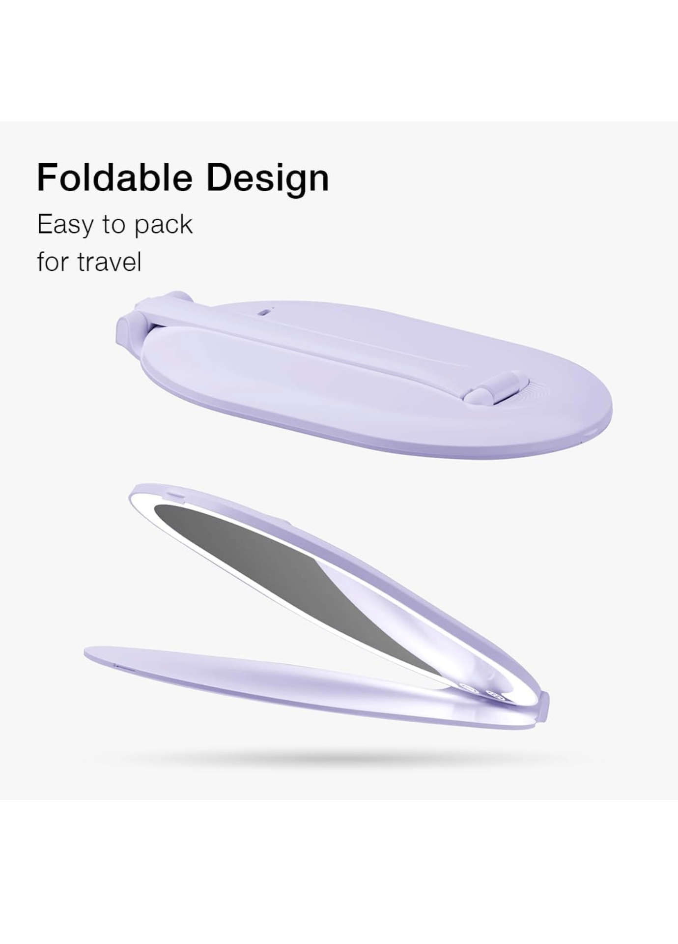 Sara Ultra Slim Foldable Lighted Travel Mirror