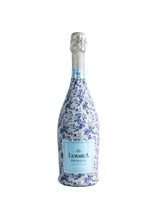 Beau Bottles Grandmillenial Blue Floral - Prosecco