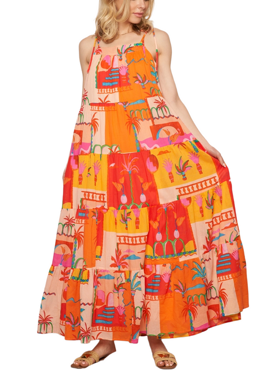 Aperol Maxi Dress