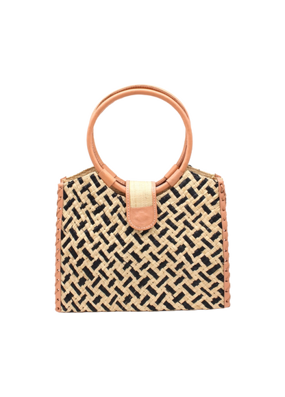 Ibiza Straw HandBag Leather Handles