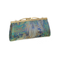 Handmade Peacock Brocade Eyeglasses Case with Kiss Clasp
