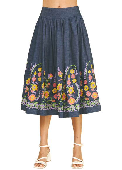 Soleil Poise Midi Skirt