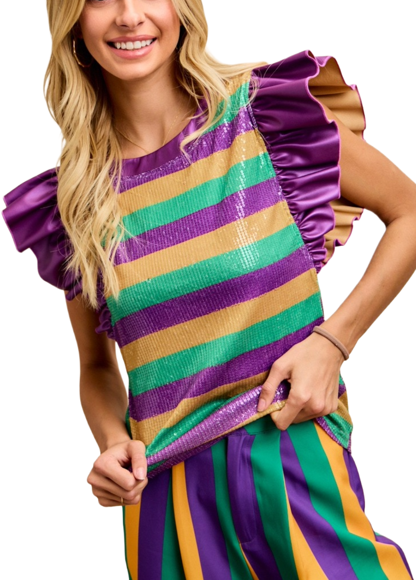 Stripe Rio Mardi Gras Top