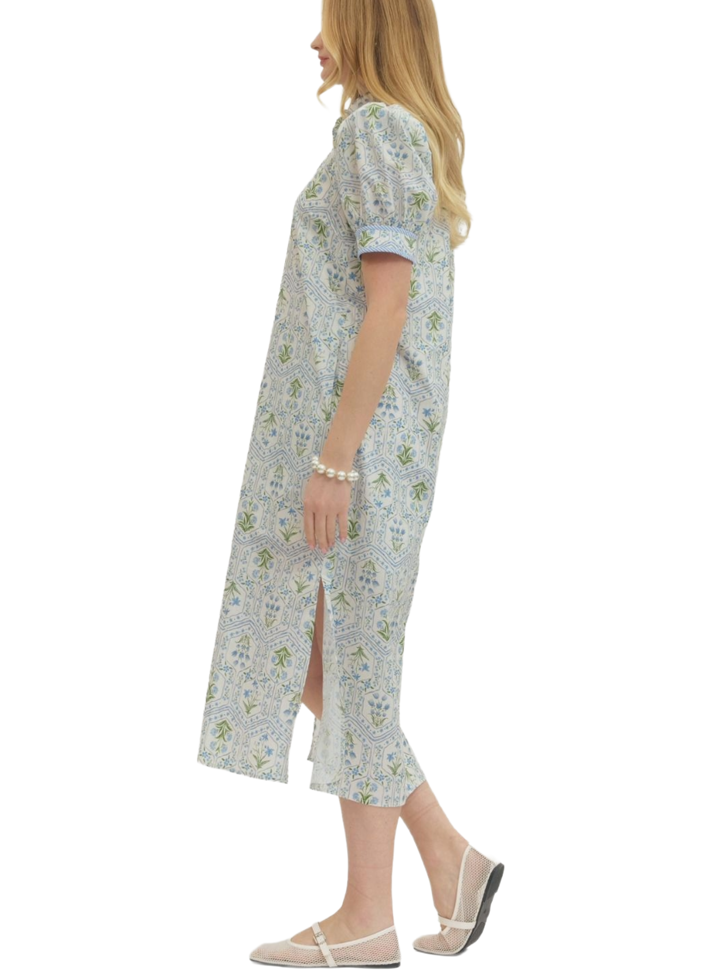 Petal Sky Midi Dress