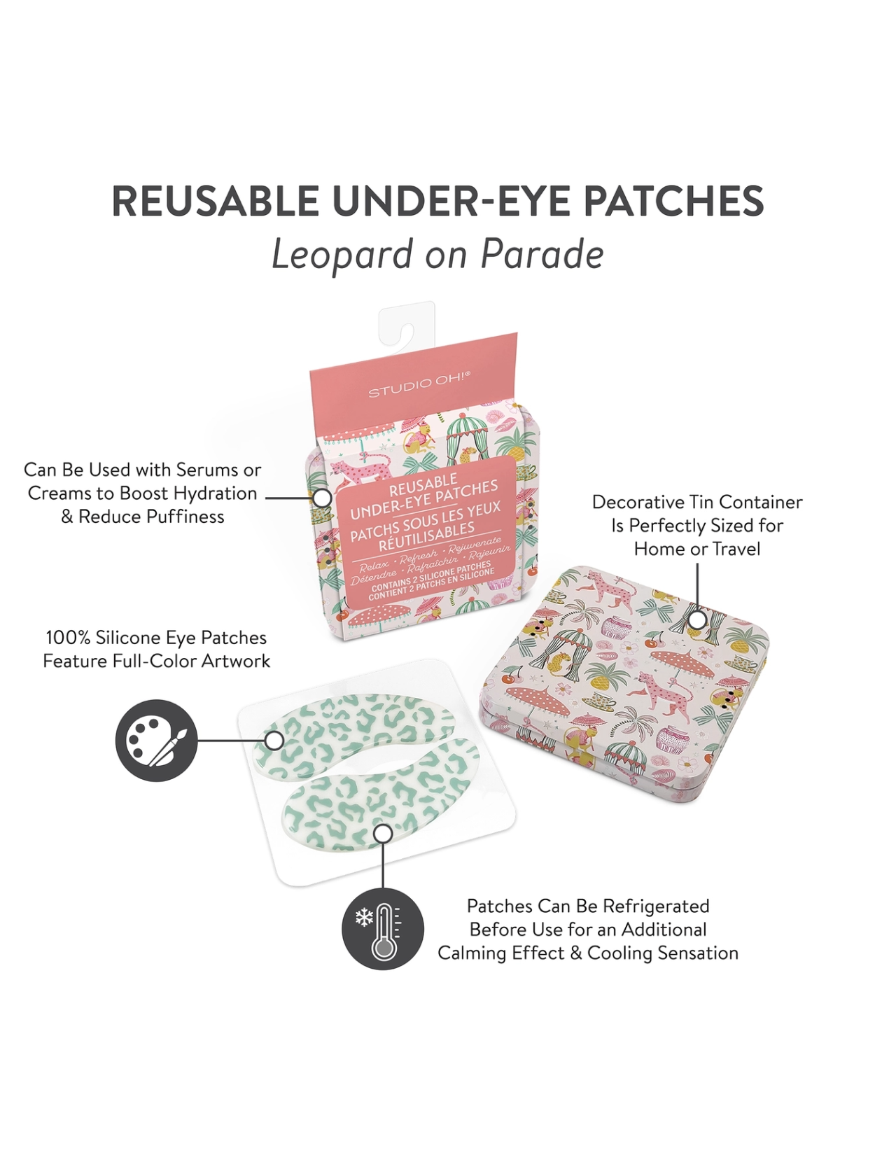 Leopard On Parade Reusable Under-Eye Patches