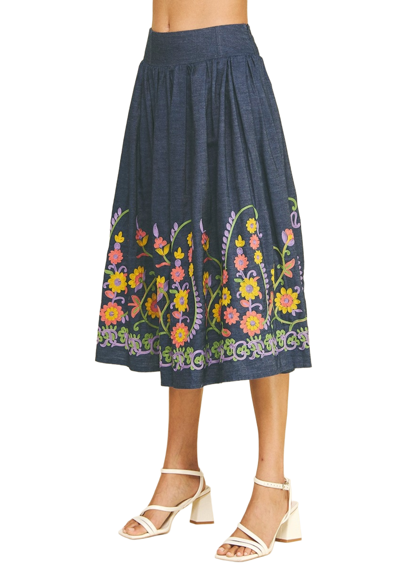 Soleil Poise Midi Skirt