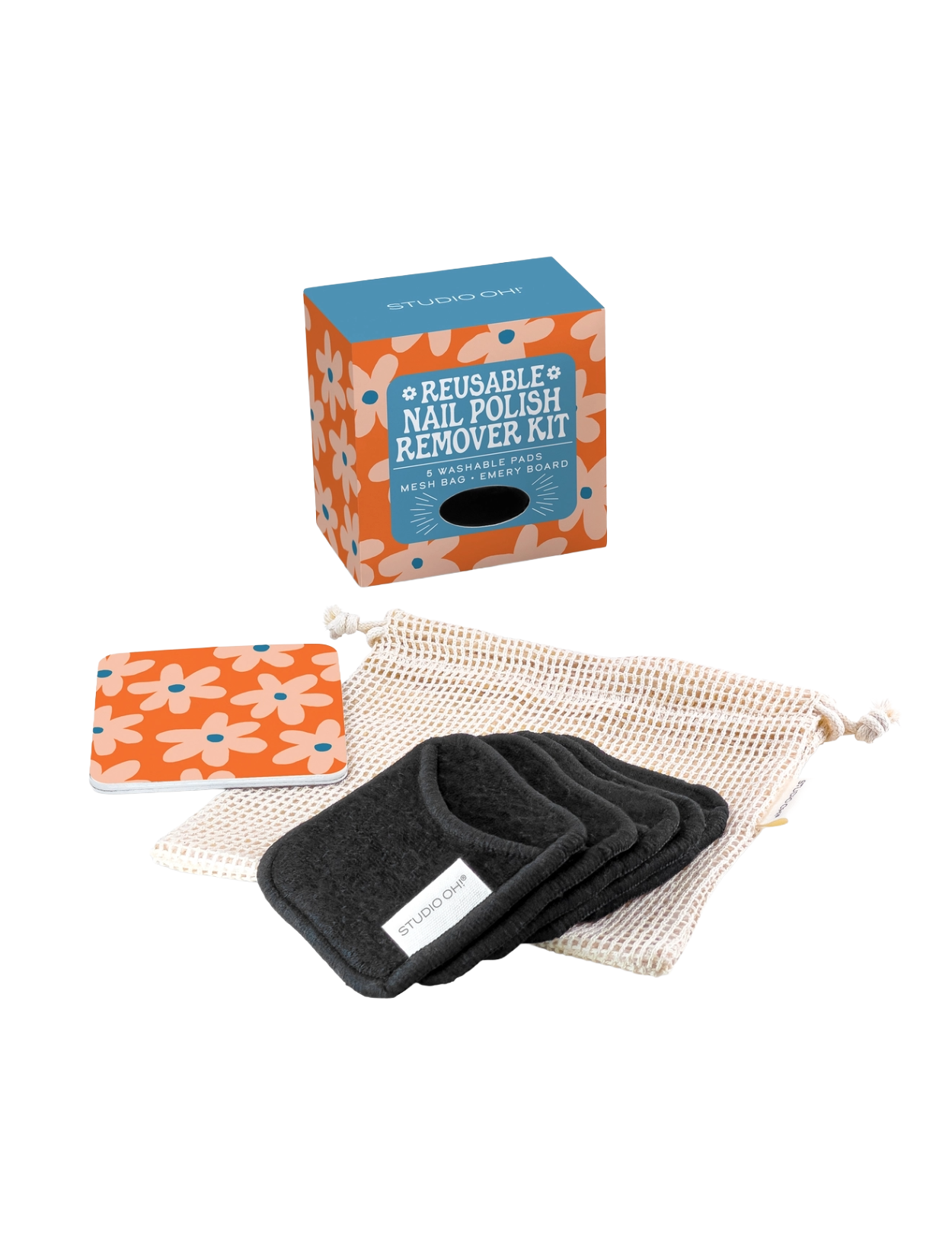 Glow Up Daisies Reusable Nail Polish Remover Kit