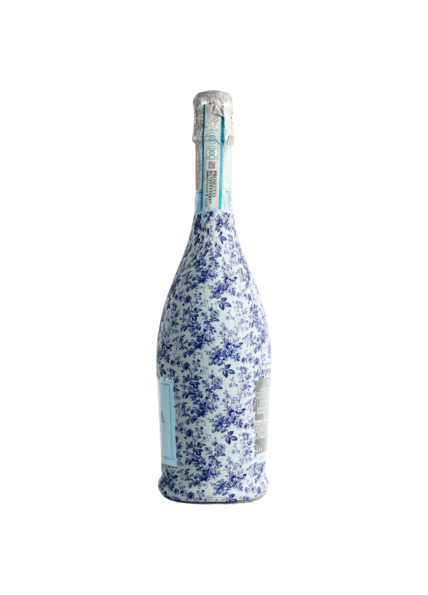 Beau Bottles Grandmillenial Blue Floral - Prosecco