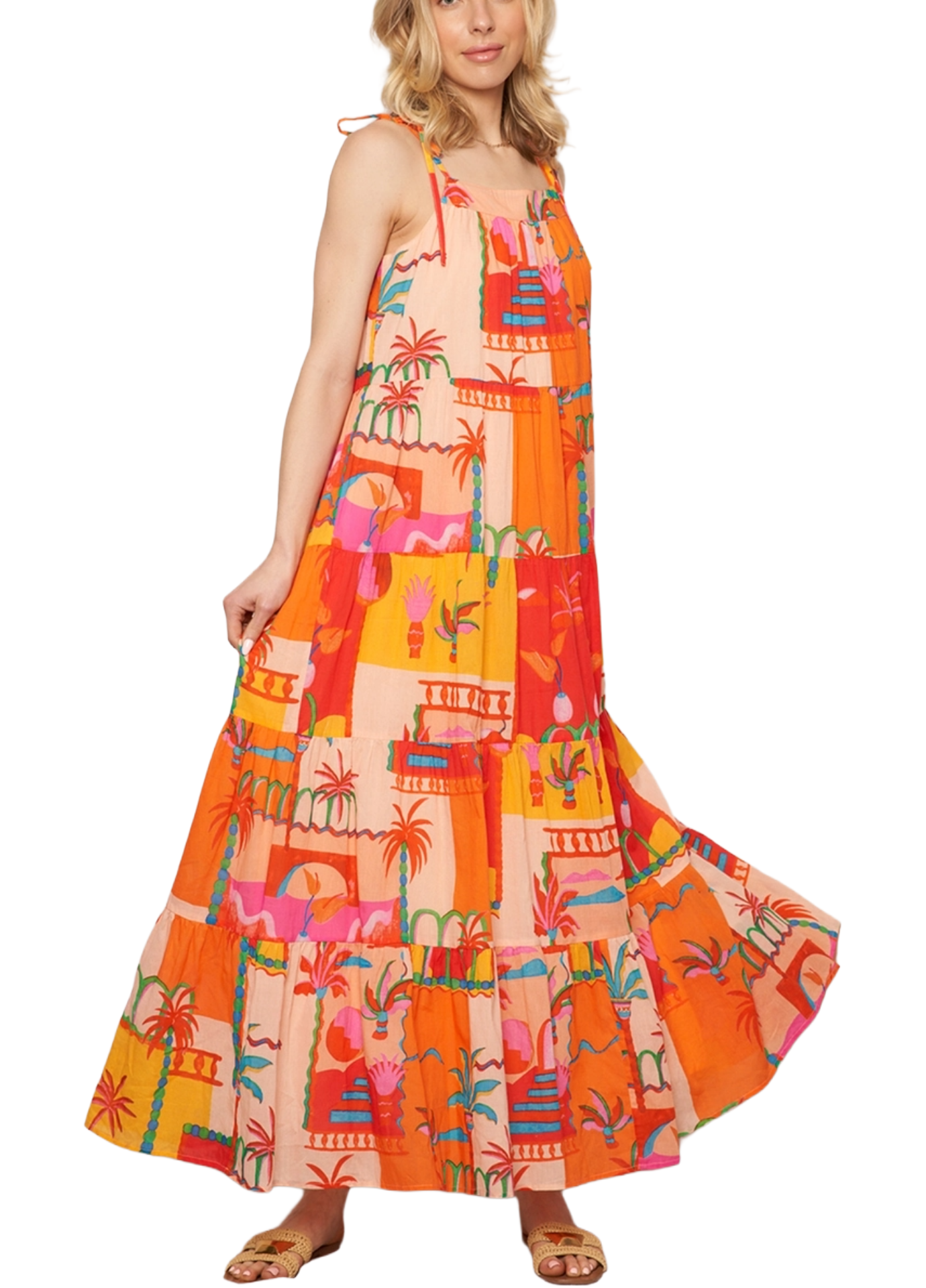 Aperol Maxi Dress