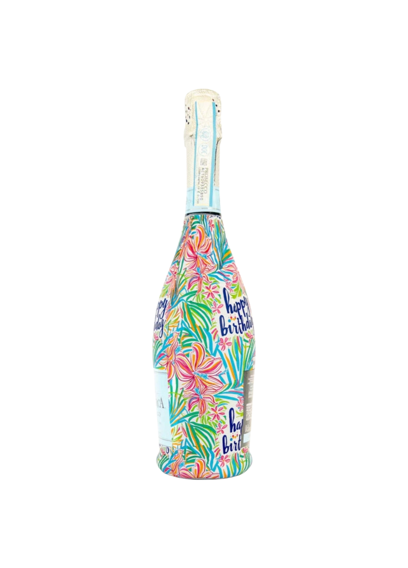 Beau Bottles Happy Birthday Floral - Prosecco