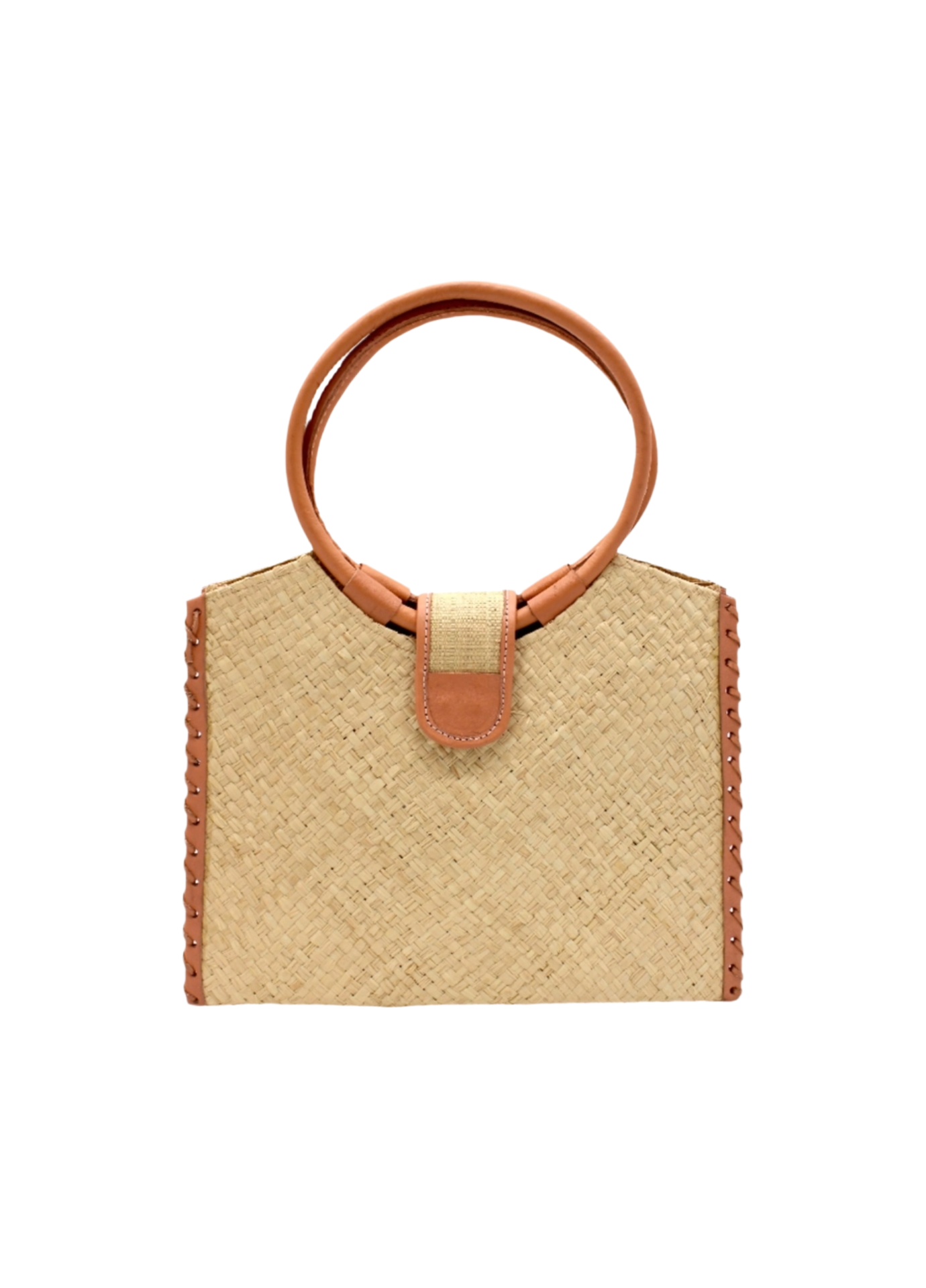 Ibiza Straw HandBag Leather Handles