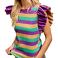 Stripe Rio Mardi Gras Top