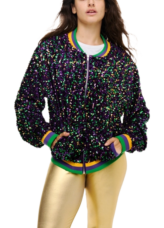 Mardi Gras Confetti Sequin Jacket