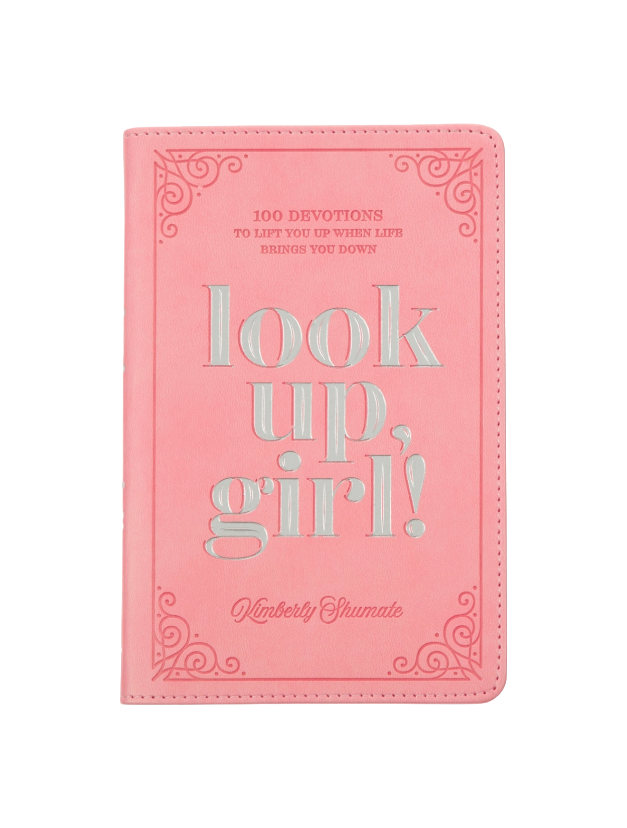Devotional Look Up, Girl Faux Leather Journal